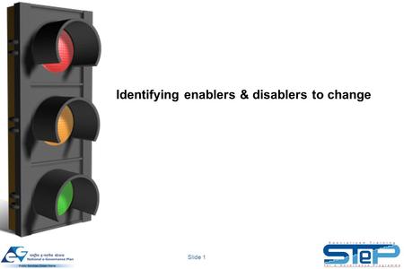 Identifying enablers & disablers to change