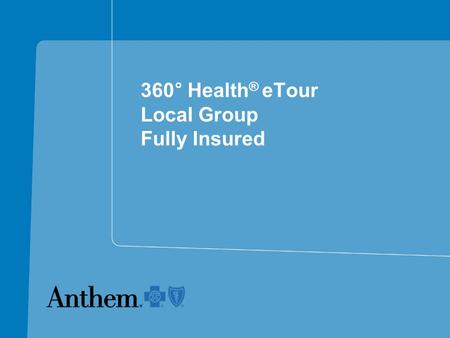 360 ° Health ® eTour Local Group Fully Insured. U.S. Obesity Trends in Adults 19912006 No Data 