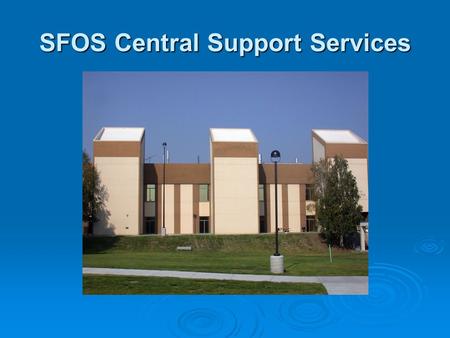 SFOS Central Support Services. Unit Staff ACADEMICACADEMIC IMSIMS ChristinaBethMadeline RobbieDebiLaura.