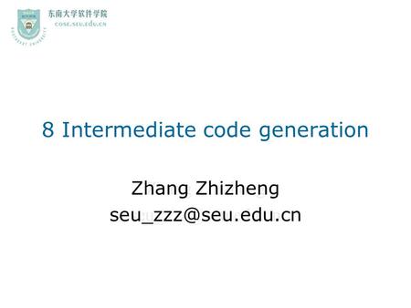 8 Intermediate code generation
