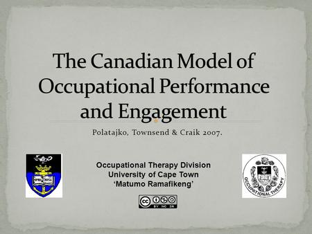 PDF] Using the Canadian Model of Occupational Performance in