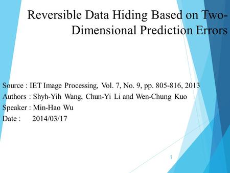 Reversible Data Hiding Based on Two-Dimensional Prediction Errors
