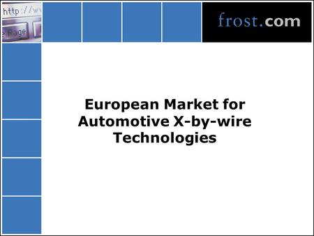 European Market for Automotive X-by-wire Technologies.
