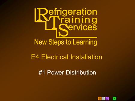  E4 Electrical Installation #1 Power Distribution.