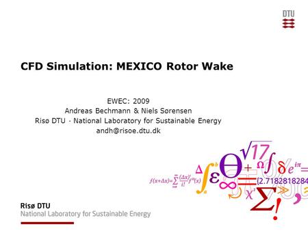 CFD Simulation: MEXICO Rotor Wake