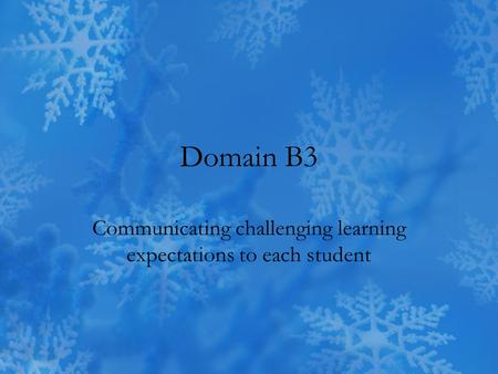 Communicating challenging learning expectations to each student