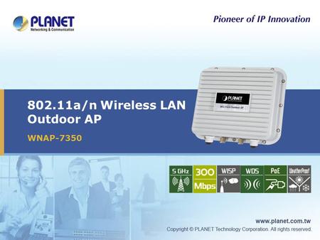 802.11a/n Wireless LAN Outdoor AP WNAP-7350. 2 / 38  Product Position  Product Overview  Product Benefit  Product Features  Management – Web UI 