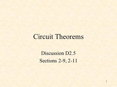 Discussion D2.5 Sections 2-9, 2-11
