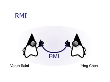 RMI Varun SainiYing Chen. What is RMI? RMI is the action of invoking a method of a remote interface on a remote object. It is used to develop applications.