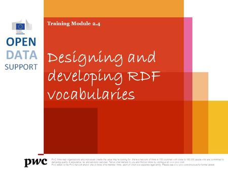 Training Module 2.4 Designing and developing RDF vocabularies