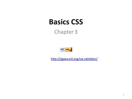 Basics CSS Chapter 3  1.