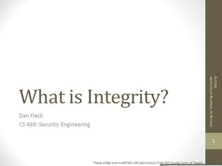 Dan Fleck CS 469: Security Engineering