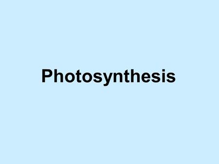 Photosynthesis. u Process by which plants use light energy to make food. u A reduction process that makes complex organic molecules from simple molecules.