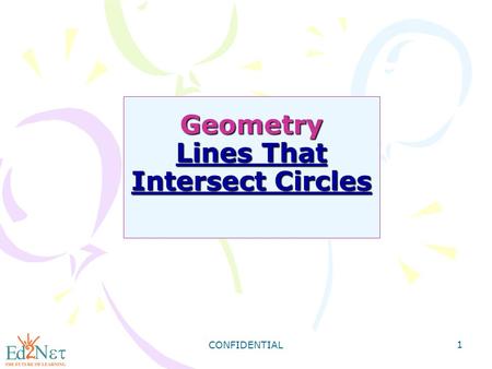 Geometry Lines That Intersect Circles