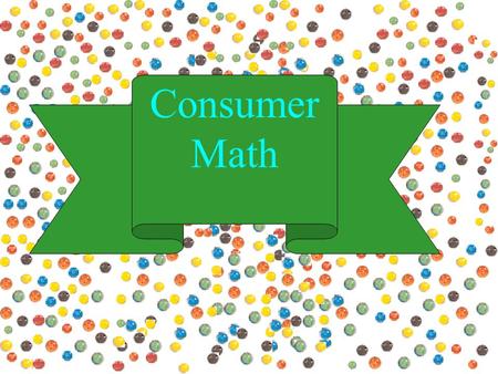 Consumer Math.