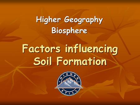 Factors influencing Soil Formation