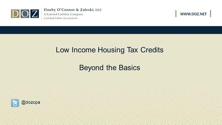 Low Income Housing Tax Credits Beyond the