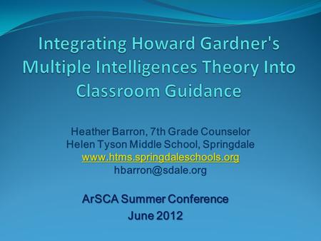ArSCA Summer Conference June 2012