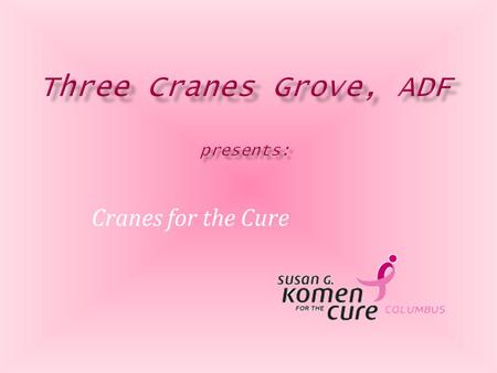 Cranes for the Cure. Columbus geared up for breast cancer awareness by turning ‘Pink’.