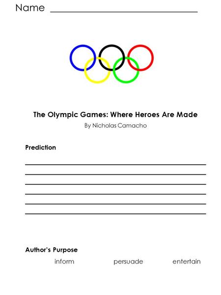 The Olympic Games: Where Heroes Are Made