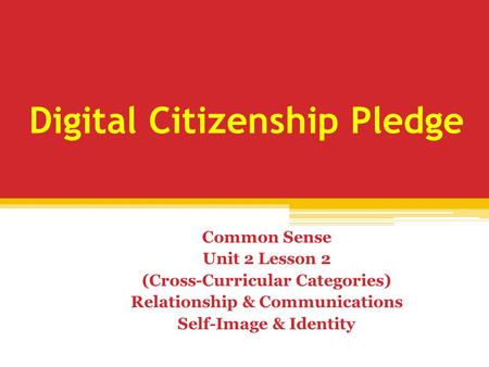 Digital Citizenship Pledge