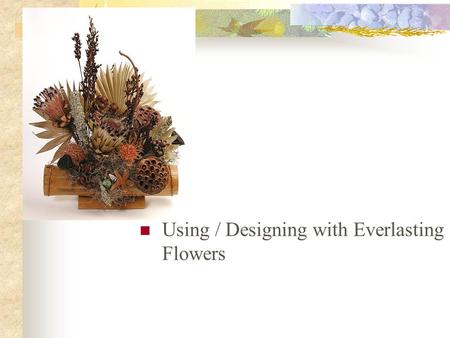 Using / Designing with Everlasting Flowers. Next Generation Science / Common Core Standards Addressed! CCSS.ELA Literacy. RST.11 ‐ 12.3 Follow precisely.