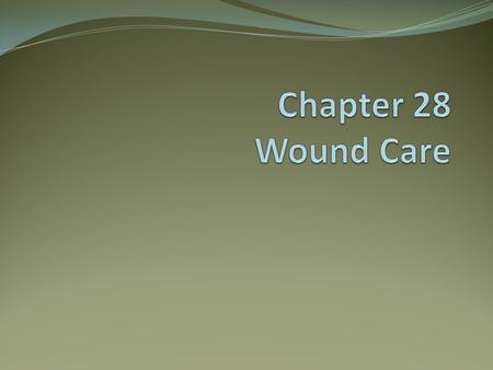 Chapter 28 Wound Care.