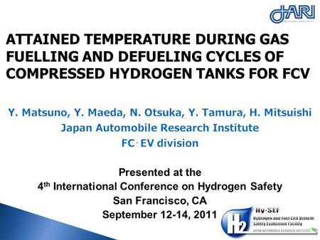 ATTAINED TEMPERATURE DURING GAS FUELLING AND DEFUELING CYCLES OF COMPRESSED HYDROGEN TANKS FOR FCV.