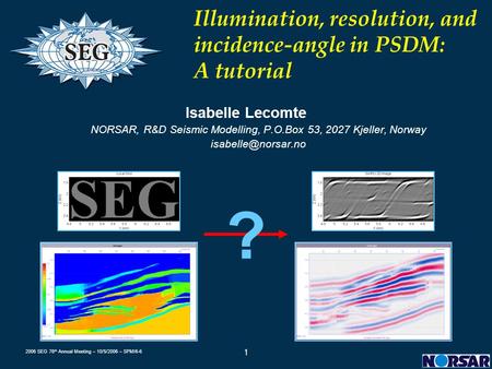 Illumination, resolution, and incidence-angle in PSDM: A tutorial