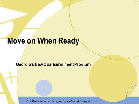 Georgia’s New Dual Enrollment Program