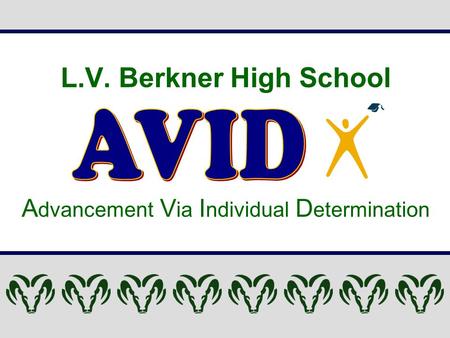 L.V. Berkner High School A dvancement V ia I ndividual D etermination.