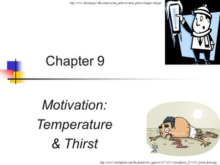 1 Chapter 9 Motivation: Temperature & Thirst