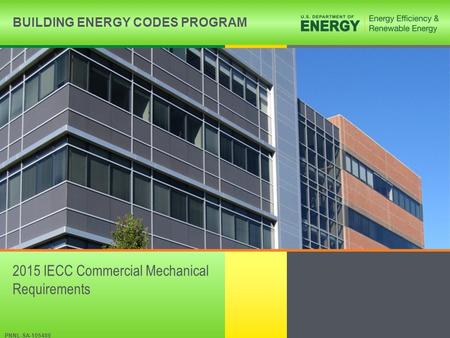 2015 IECC Commercial Mechanical Requirements
