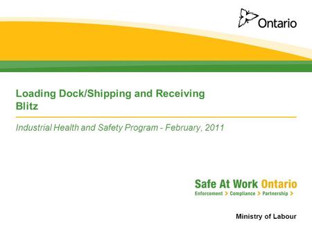 Loading Dock/Shipping and Receiving Blitz
