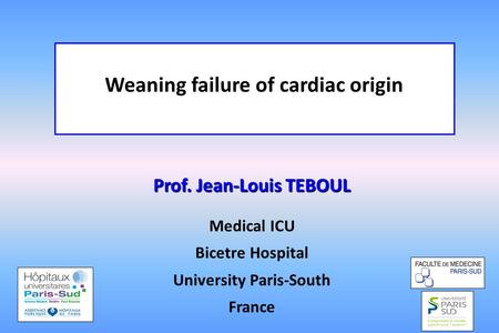 Weaning failure of cardiac origin