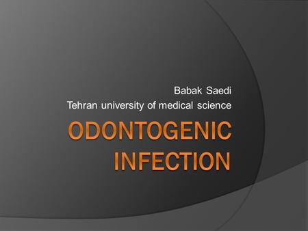 Odontogenic infection