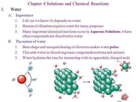 Chapter 4 Solutions and Chemical Reactions