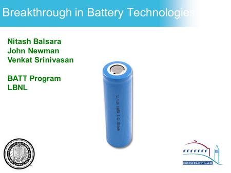 Breakthrough in Battery Technologies