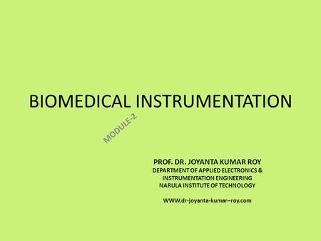 biomedical instrumentation paper presentation ppt