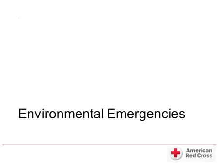 Environmental Emergencies