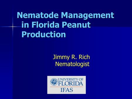 Nematode Management in Florida Peanut Production