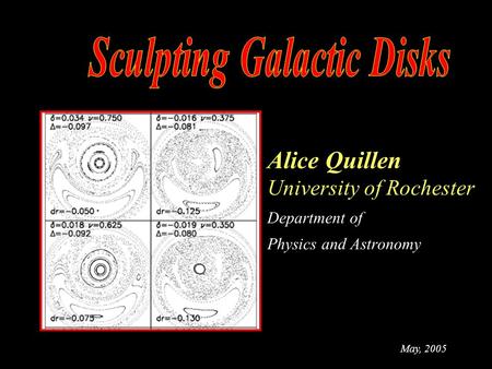 Alice Quillen University of Rochester Department of Physics and Astronomy May, 2005.