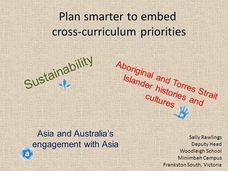 Plan smarter to embed cross-curriculum priorities