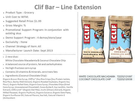 Clif Bar – Line Extension