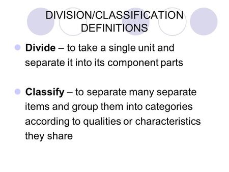 classification essay presentation