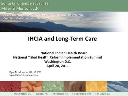 IHCIA and Long-Term Care