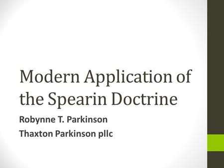 Modern Application of the Spearin Doctrine