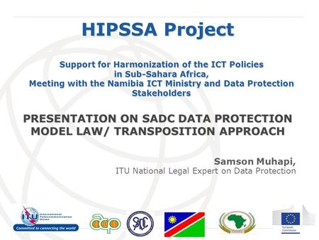 International Telecommunication Union HIPSSA Project Support for Harmonization of the ICT Policies in Sub-Sahara Africa, Meeting with the Namibia ICT Ministry.