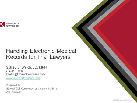 Handling Electronic Medical Records for Trial Lawyers