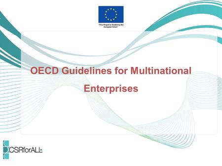 OECD Guidelines for Multinational Enterprises. What are the OECD MNE Guidelines Recommendations from governments to business. Responsible business behaviour.